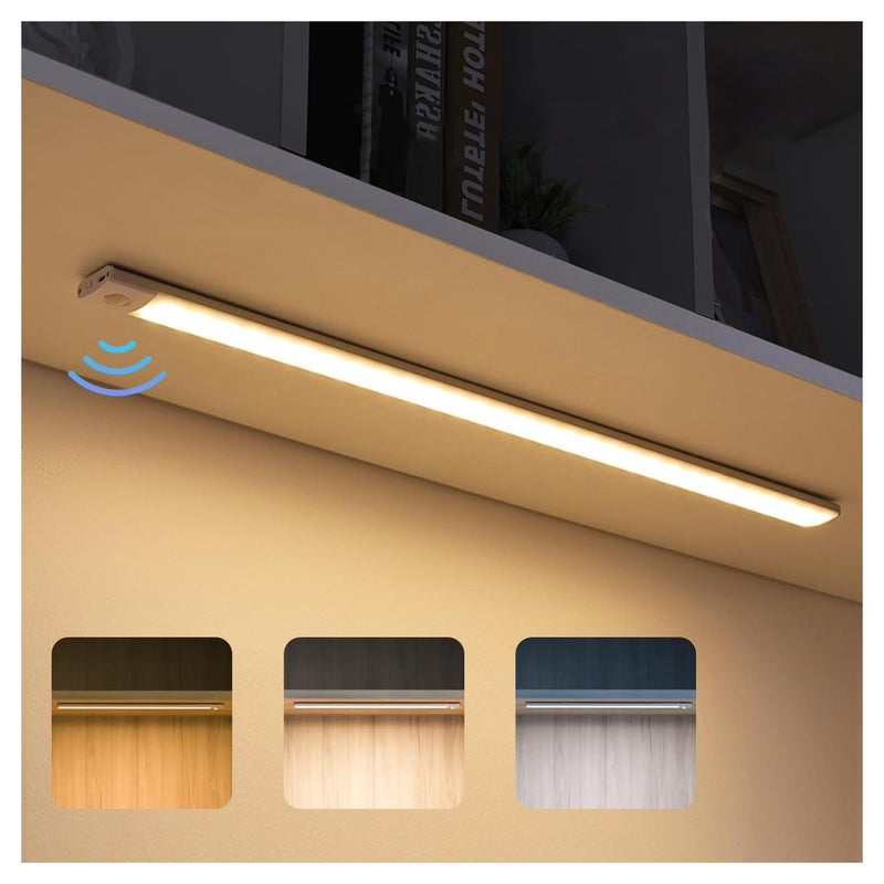 LED Cabinet Lights Motion Sensor Strip 3 Colour Dimmable Suitable for Reading Closets Cabinets Bedside and Study Lighting - Image 1