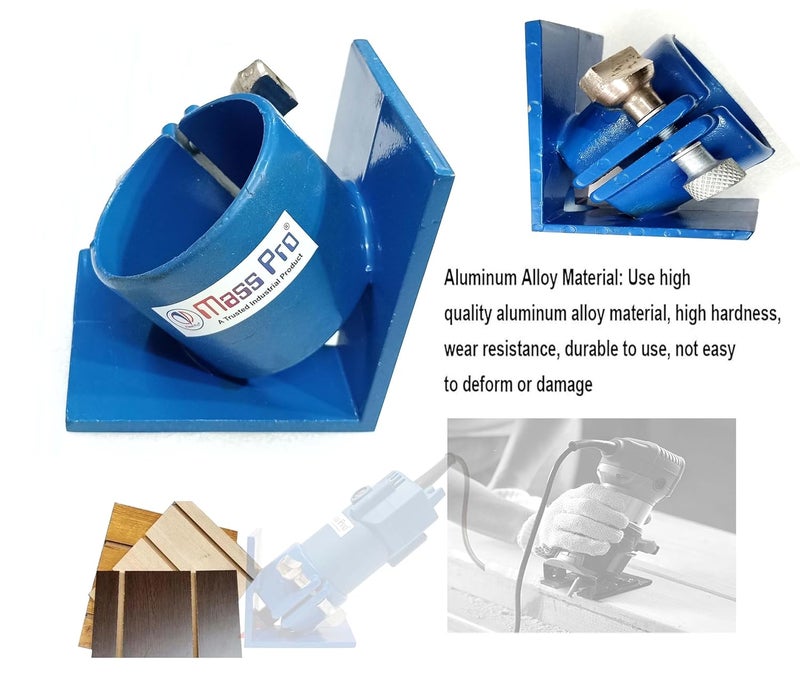 Mass Pro MassPro 1Pc 45° Fix Base for Trimmer Router Machine – Durable Woodworking Attachment for Precise Edge Trimming, Carpentry Slot Milling & Rotary Tool Routing – Compact & Easy to Install - Image 3