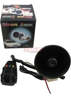 Carub Siren 12V 3 Voice Electronic Microphone Black 