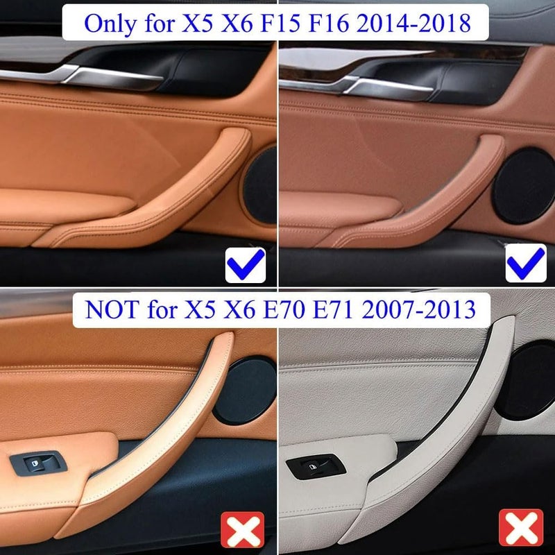 Goodithy 3PCS Interior Door Handles for BMW X5 X6 F15 F16 (2014-2018) - Black - Image 2