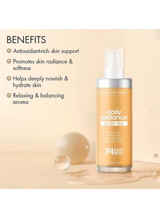 Vanilla Body Oil - 100% Pure And Natural with Shea Butter, Coffee, Sesame Oils- After Shower Body Oils for Women and Men - Scented, Radiant, Firming Massage Oil - 100ml - view 2