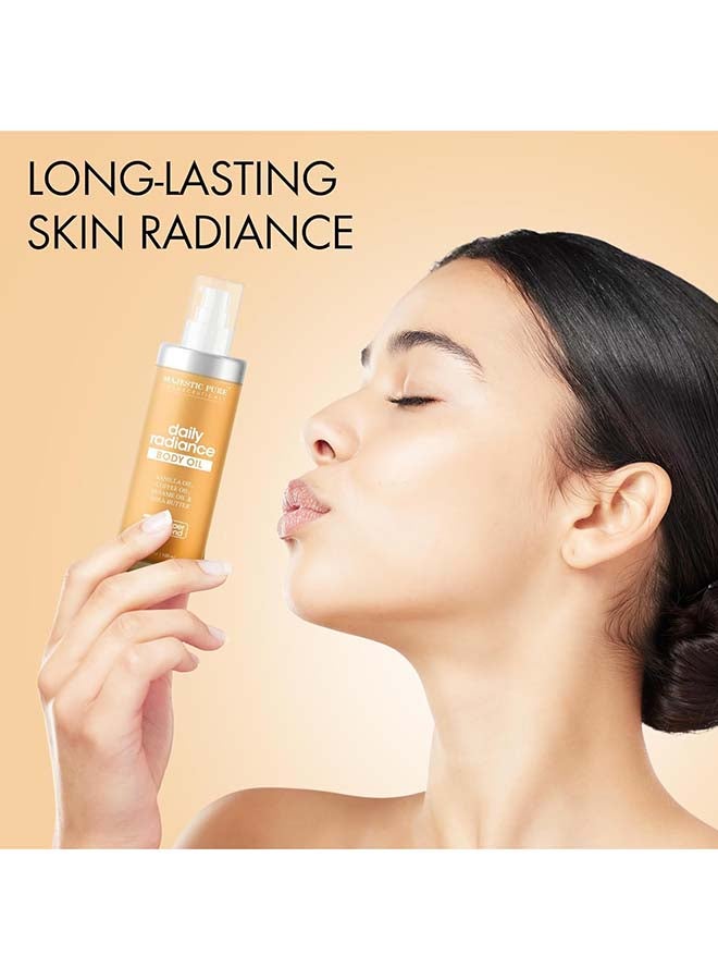 Majestic Pure Vanilla Body Oil - 100% Pure And Natural with Shea Butter, Coffee, Sesame Oils- After Shower Body Oils for Women and Men - Scented, Radiant, Firming Massage Oil - 100ml - Image 3