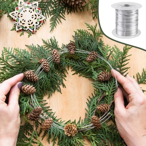 TKYZMS 164 Feet Ultra-Soft 18 Gauge Aluminum Wire - 1mm Bendable Metal Craft Wire for Jewelry Making, Sculpting, Floral Wreath & DIY Christmas Ornaments (Silver) - Image 5