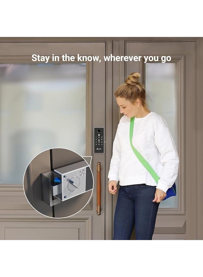 إيزفيز قفل باب ذكي DL03 برو بخاصية الغلق التلقائي مزود بـ 5 طرق للفتح بما في ذلك بصمة الإصبع وإمكانية كشف محاولات الاختراق مناسب للأبواب بسمك من 20 إلى 65 ملم مع إمكانية الفتح عن بُعد عبر التطبيق من EZVIZ - Image 4