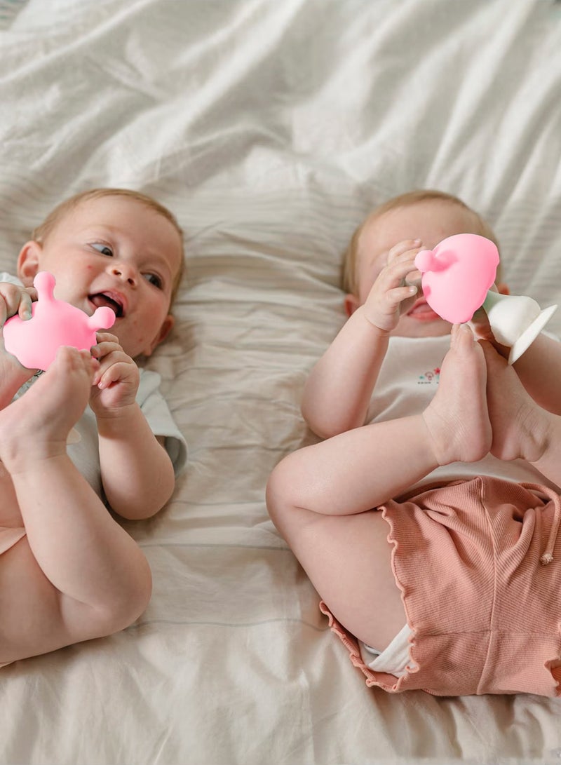 Super Soft Silicone Teether with Suction Base - Visually Stimulating and Easy to Grasp Toy for Baby Teething Relief - 3+ Months  - Image 3