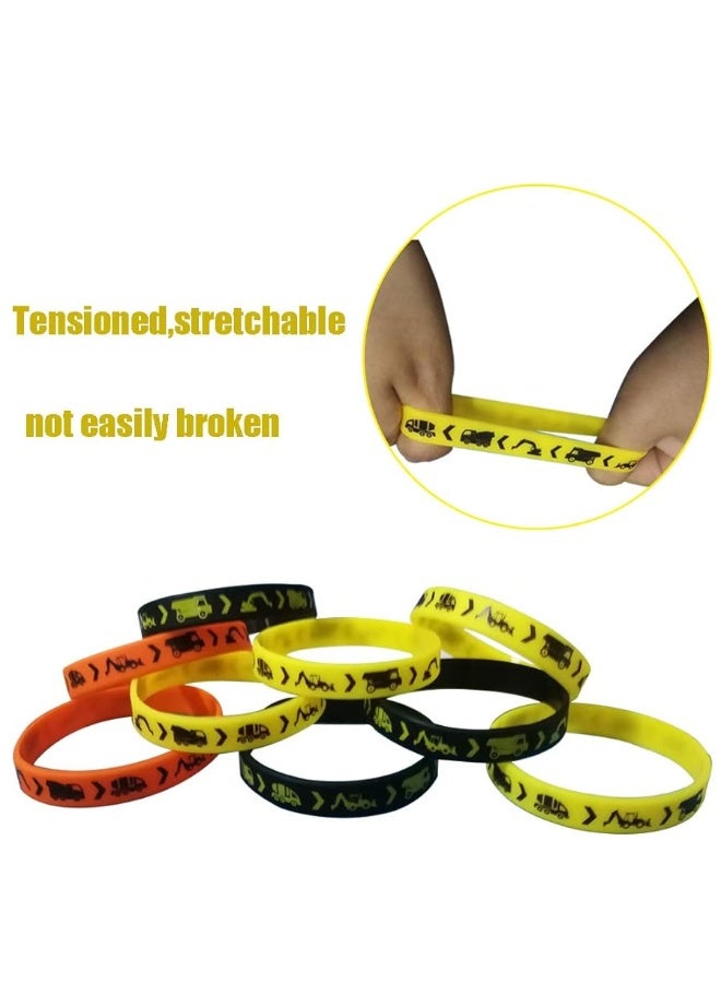CupaPlay 24PCS Construction Zone Party Favors Rubber Bracelets - Construction Birthday Party Supplies Car Decorations Goodie Bag Stuffers Slicone Wristbands - Image 2