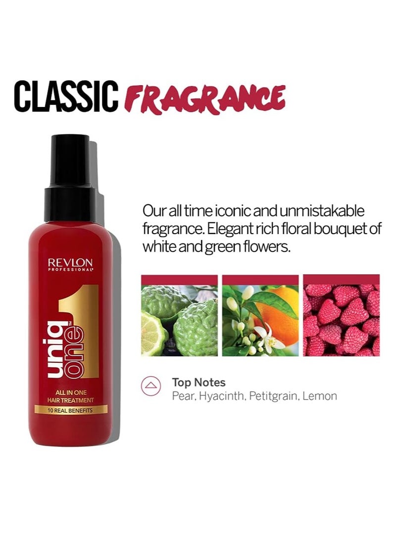 Revlon Professional Uniqone Hair Treatment Moisturizing Leave in Hair Treatment Repair for Damaged Hair Hair Treatment Classic Fragrance 150 ml - Image 5