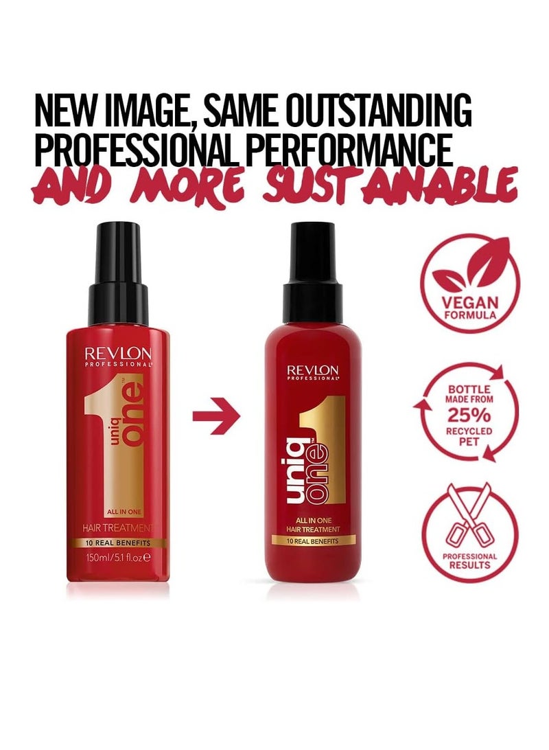 Revlon Professional Uniqone Hair Treatment Moisturizing Leave in Hair Treatment Repair for Damaged Hair Hair Treatment Classic Fragrance 150 ml - Image 4