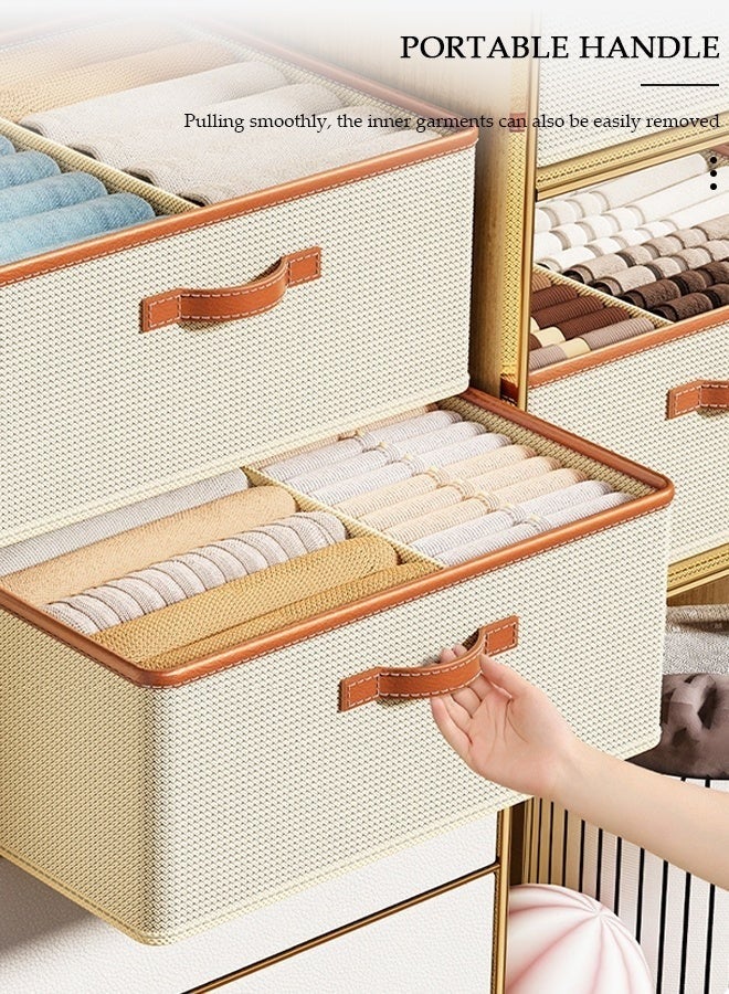 3 Piece Foldable Closet Storage Box with Carrying Handles - Image 4