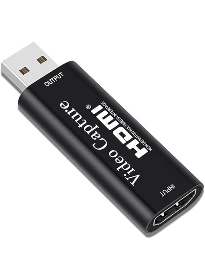 4K HDMI to USB Video Capture Card – for Audio & Video Recording, Live Streaming, Education, and Gaming – Black - Image 1