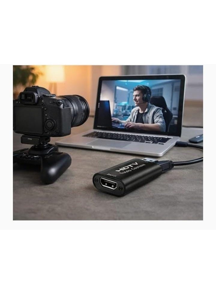 4K HDMI to USB Video Capture Card – for Audio & Video Recording, Live Streaming, Education, and Gaming – Black - Image 3