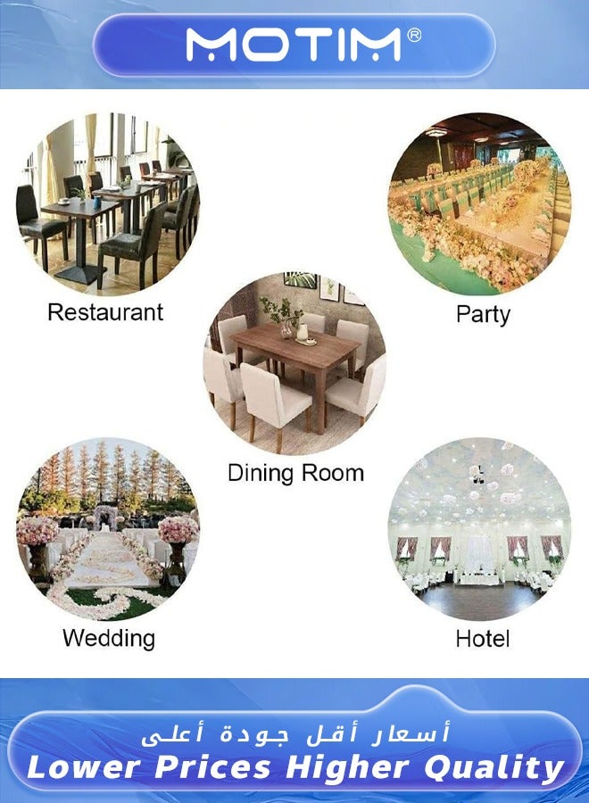 Motim 2pcs Chair Slipcovers for Dining Room Chair seat Covers Chair Covers for Party Protection Universal Fit Soft Polyester - Image 3