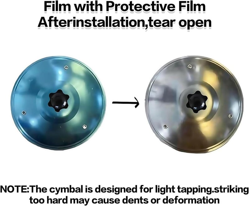 RYIOYK Mini Car Crash Cymbal for Air Vent (2 Pack), Car Drum Crash Cymbal for Endless Rhythmic Fun, Crisp Sound Percussion Drum Accessory, Fun Dashboard Accessory for All Type of Vehicles (Gold and silver) - Image 5