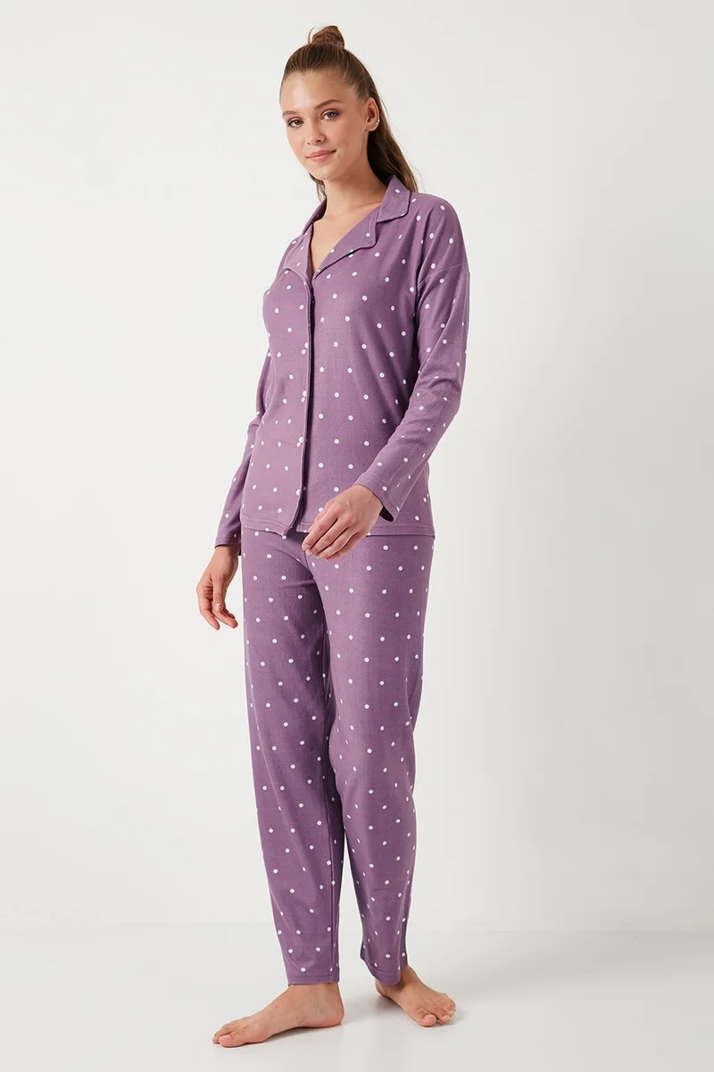Lela Stretch Standard Fit Buttoned Pajama Set Women's Pajama Set 60956601