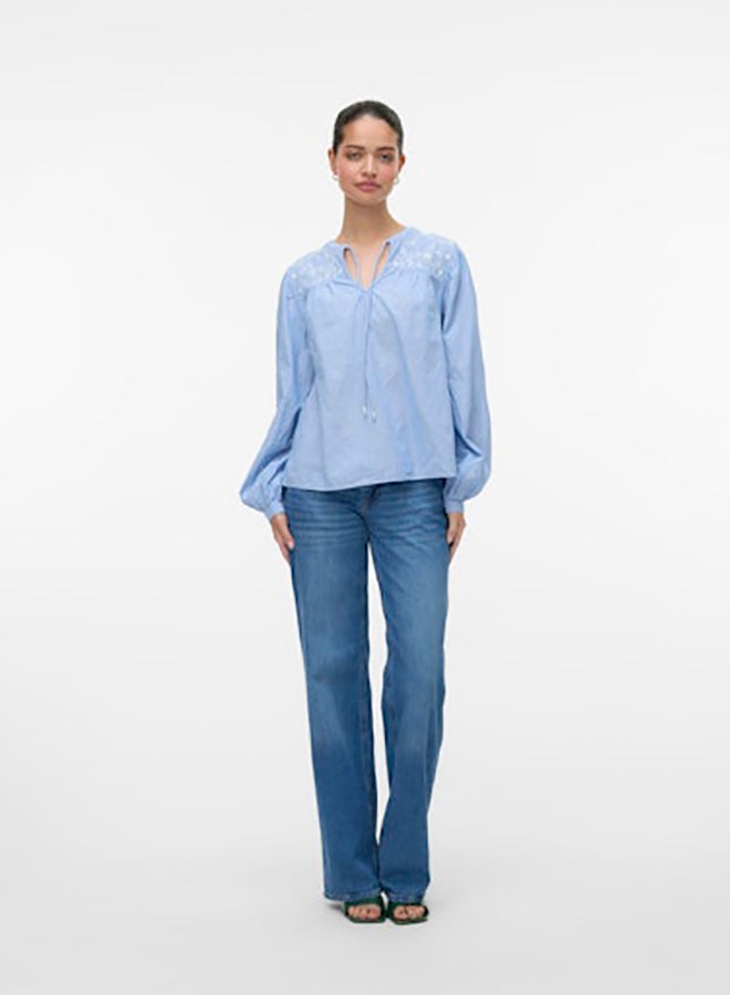 VERO MODA قمة Vmnika Ls Top Wvn Ga Noos - Image 3