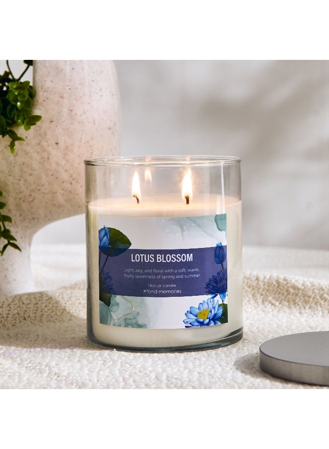 Home Box Aure 18oz Glass Jar Candle with Metal Lid - 10.7x13.2 cm  - Image 2