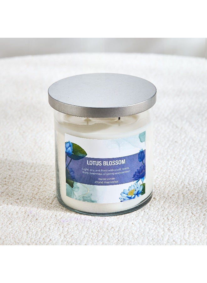 Home Box Aure 18oz Glass Jar Candle with Metal Lid - 10.7x13.2 cm  - Image 5