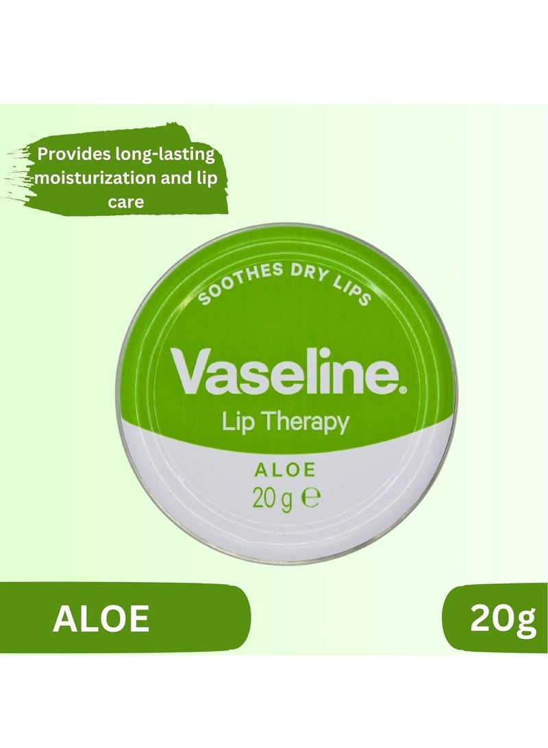 Vaseline Vaseline Lip Balm 4 X 20g (Rosy Lips, Cocoa Butter, Aloe, Original) Lip Balm Set Bundle with Glameno Drawstring Organza Bag  - Image 3