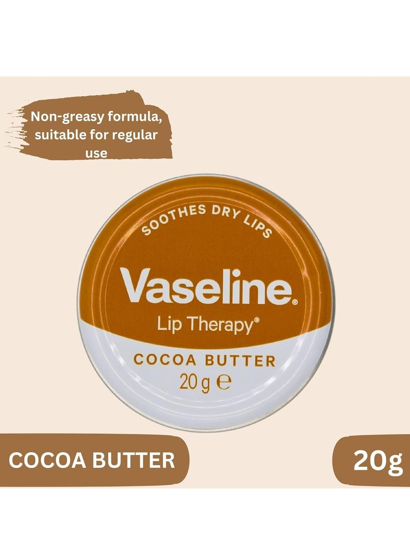 Vaseline Vaseline Lip Balm 4 X 20g (Rosy Lips, Cocoa Butter, Aloe, Original) Lip Balm Set Bundle with Glameno Drawstring Organza Bag  - Image 4