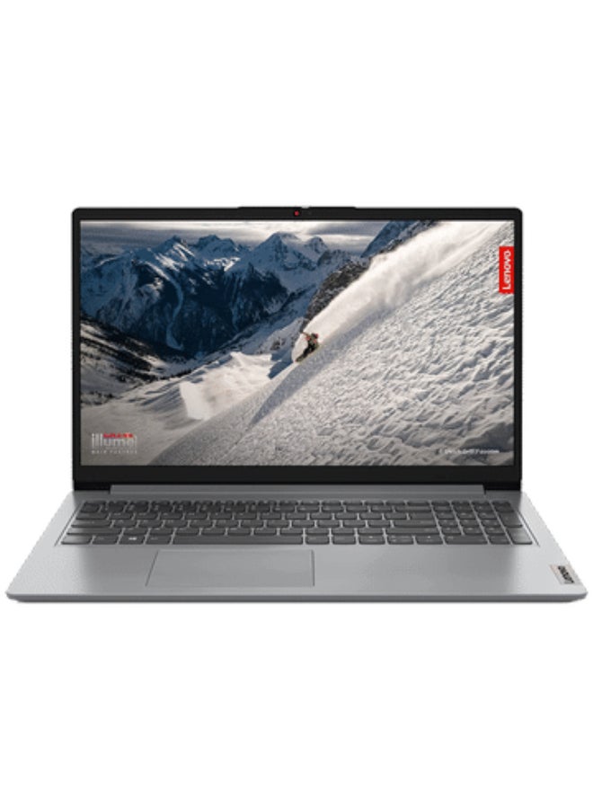 Lenovo Ideapad 1 Laptop With 15.6-Inch Display, Ryzen 5-7520U Processor/8GB RAM/512GB SSD/Radeon 530 Graphics/Windows 11 English/Arabic Cloud Grey - Image 1