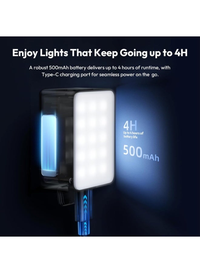 يولانزي اولانزي مصباح فيديو صغير LM001 بوكيت 3، مصباح فيديو LED مغناطيسي مع بطارية 500 mAh، ضوء صور مقاوم للماء للتصوير الفوتوغرافي - Image 4