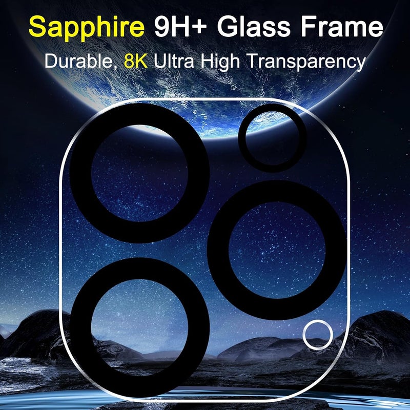 Aookay [3 Pack] Camera Lens Protector Compatible with iPhone 16 Pro Max/16 Pro Accessories Camera Screen Cover 9H Glass Unbreakable Protection Case Friendly (iPhone 16 Pro Max/16 Pro) - Image 4