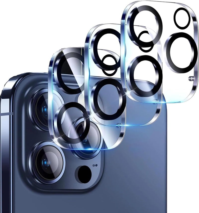 Aookay [3 Pack] Camera Lens Protector Compatible with iPhone 16 Pro Max/16 Pro Accessories Camera Screen Cover 9H Glass Unbreakable Protection Case Friendly (iPhone 16 Pro Max/16 Pro) - Image 1