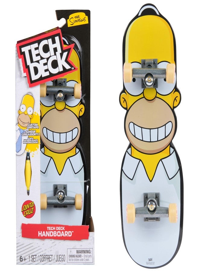 Tech Deck, The Simpsons Santa Cruz & Homer Mini Skateboard for Tricks with Hands, Original Skateboard Graphics and License, Ages 6 and Up, Not Suitable to Stand On - Image 1