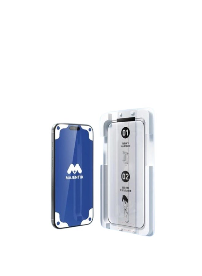 ماجنتيك اسكرينة زجاج Majentik Self Glass Fit لايفون 15 / 16 – تركيب ذاتي سهل – حماية 5X أقوى - Image 1