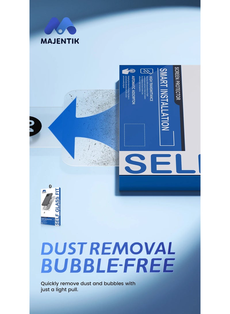 ماجنتيك اسكرينة زجاج Majentik Self Glass Fit لايفون 15 / 16 – تركيب ذاتي سهل – حماية 5X أقوى - Image 5
