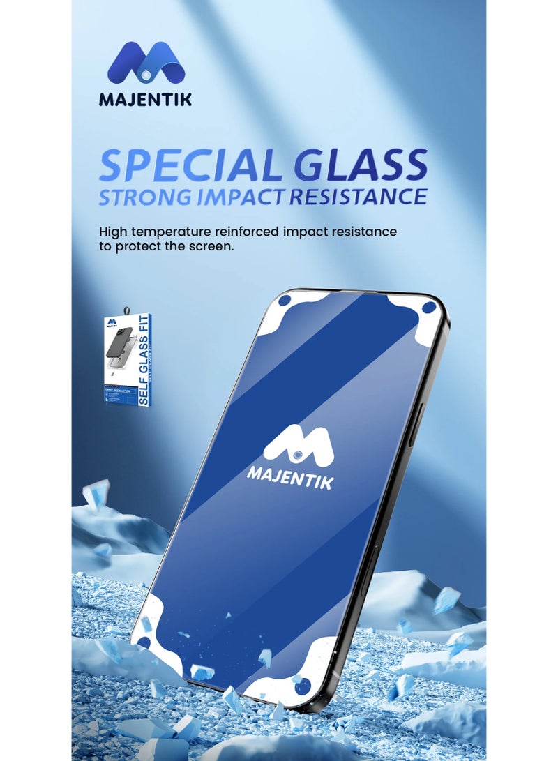 ماجنتيك اسكرينة زجاج Majentik Self Glass Fit لايفون 15 / 16 – تركيب ذاتي سهل – حماية 5X أقوى - Image 4