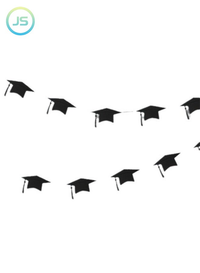JS Graduation Party Decoration 2026 – Graduation Cap Banner Garland 4m Graduation Party Hanging Decoration - Image 1
