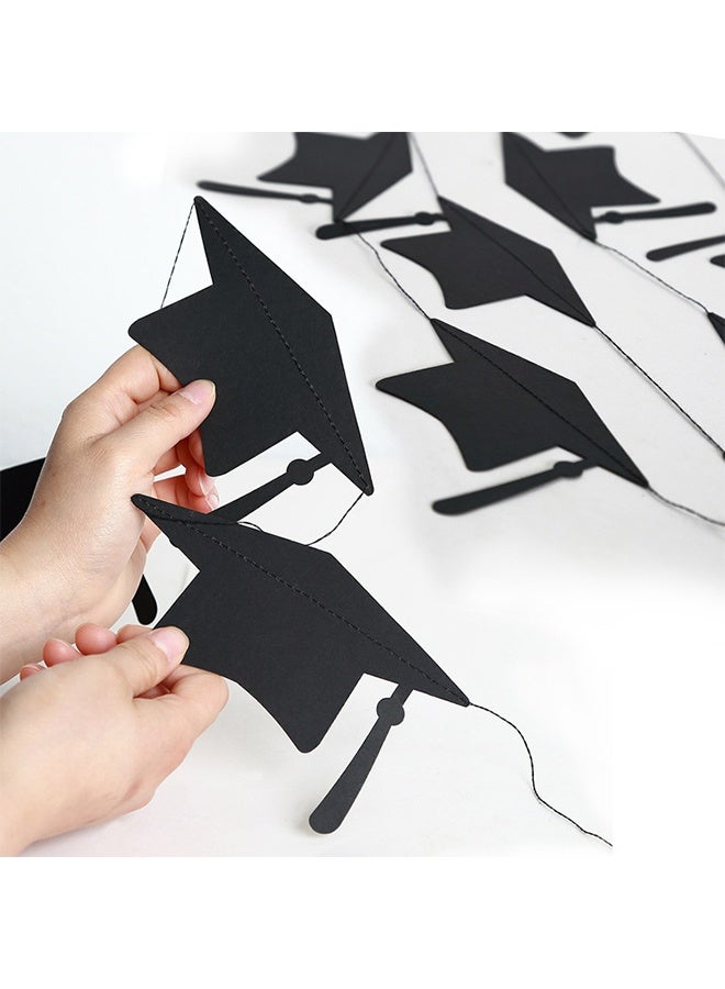 JS Graduation Party Decoration 2026 – Graduation Cap Banner Garland 4m Graduation Party Hanging Decoration - Image 3
