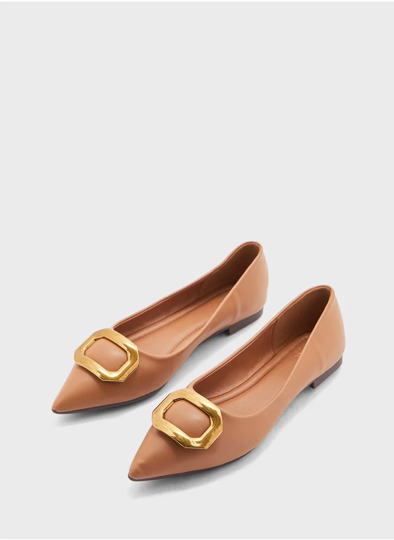 ELLA Diamante Bow Pointy Toe Flat Shoe