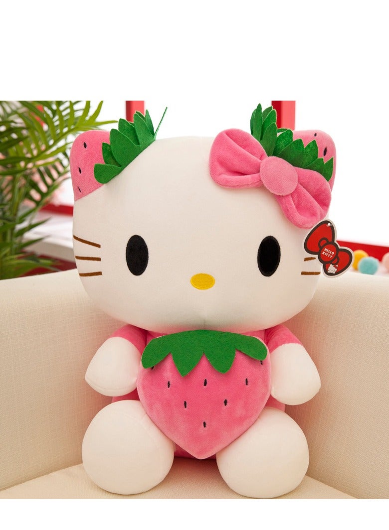 Hello Kitty دمية هالو كيتي المحشوة بالفراولة الوردية للبيع الساخن - Image 1