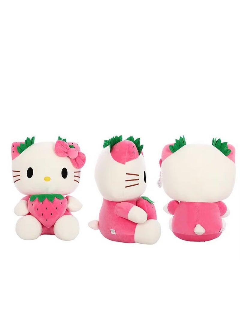 Hello Kitty دمية هالو كيتي المحشوة بالفراولة الوردية للبيع الساخن - Image 3