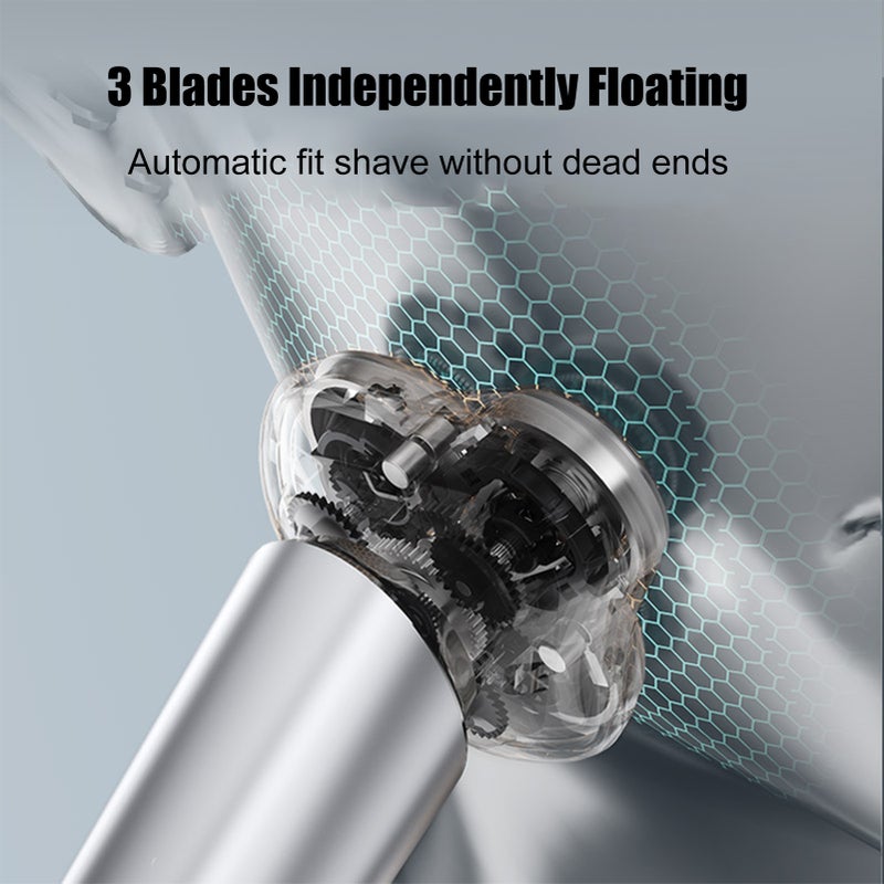 ENCHEN Shaver for Men 3D 5W 3.7V Independent Floating Heads RechargeableFast USB-C Charging 60min Runtime Lightweight Rotary Electric Razor - Image 3