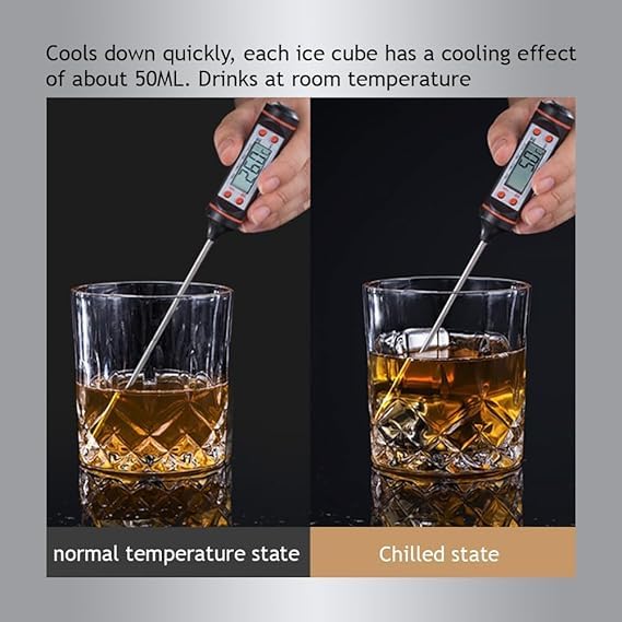D RAJ 8Pcs Stainless Steel Whiskey Stones Ice Cubes with Tongs Container Food Grade QuickFrozen Ice for Wine Metal Ice Cubes for Chilling Red Wine - Image 4
