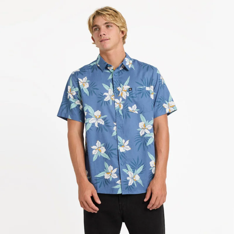 كويك سيلفر Apero Classic Floral Short Sleeve Shirt - Men