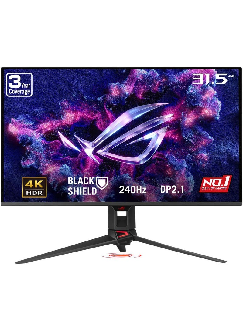 ASUS ROG Swift 32 inch UHD 4K 240Hz AMD FreeSync Premium Pro & G-Sync Compatible 0.03ms HDR500 USB-C GEN 3 OLED Gaming Computer Monitor with Height Adjustable, Swivel & Tilt Stand PG32UCDM3 Black - Image 1