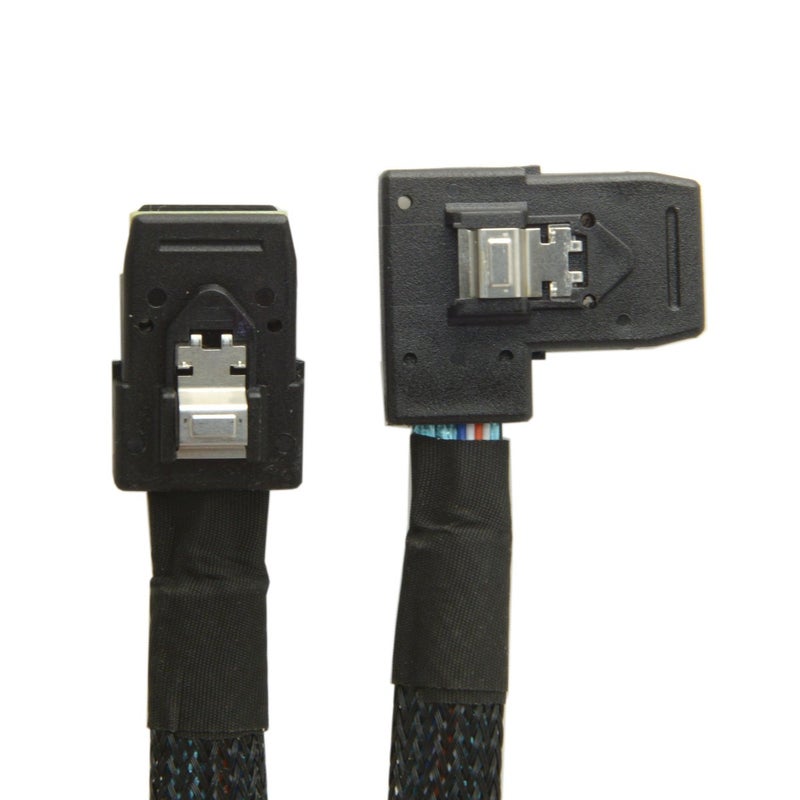 Chenyang 80cm Ultra Slim Flat Left Angled 90 Degree Mini SAS 36pin SFF-8087 to 8087 Data Raid Cable - Image 4