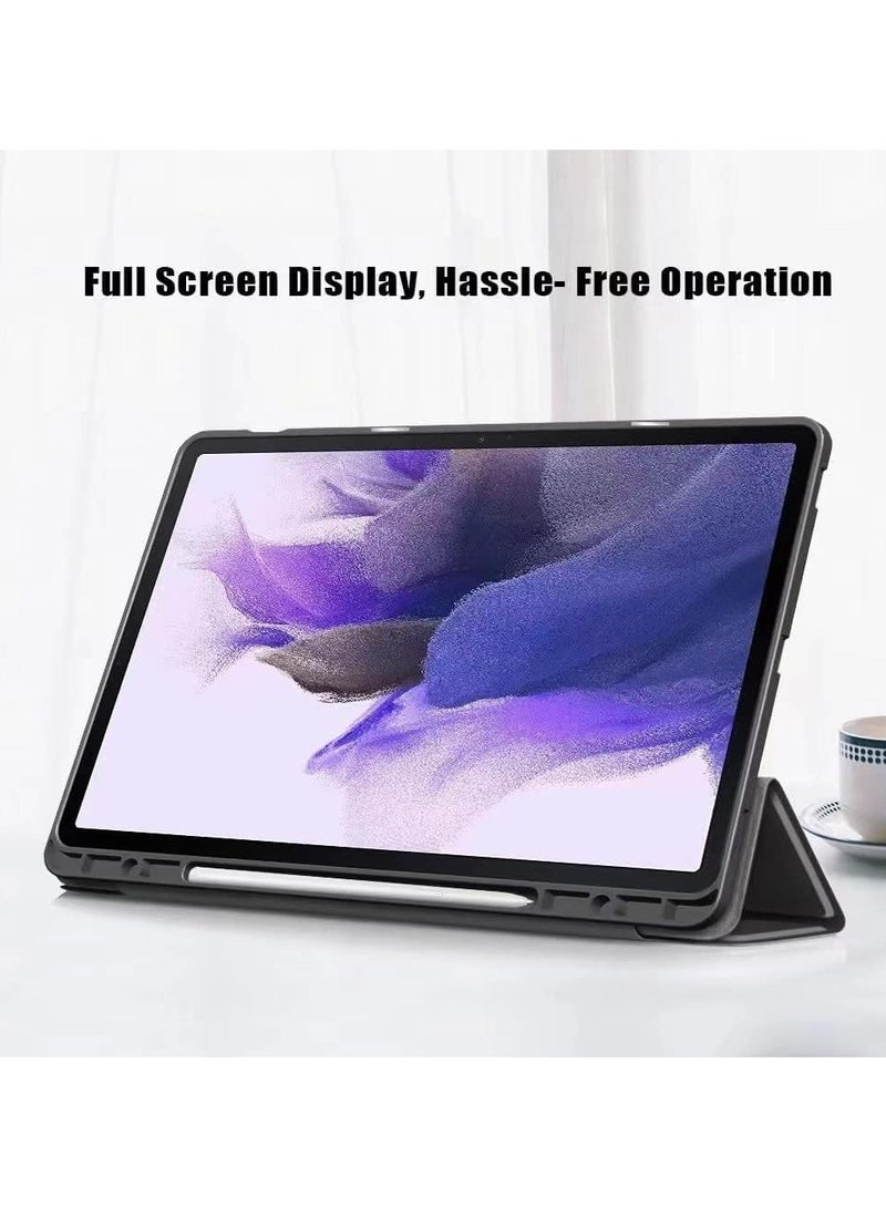 ELMO3EZZ Samsung Galaxy Tab S8 Ultra 14.6 Inch Tablet Case with Pen Holder- Ultra Slim TPU Backshell Folio Stand Cover for Galaxy Tab S8 Ultra 14.6(-X900/ X906) (Black)  - Image 4
