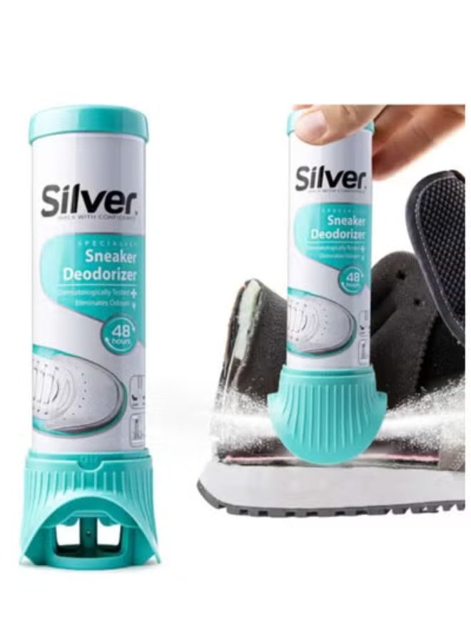 Silver Shoe Sneaker Deodorizer Spray, Freshens and Neutralizes Odor From Sneakers Shoes, Boots, Gym Bags & More 100ml - Image 2