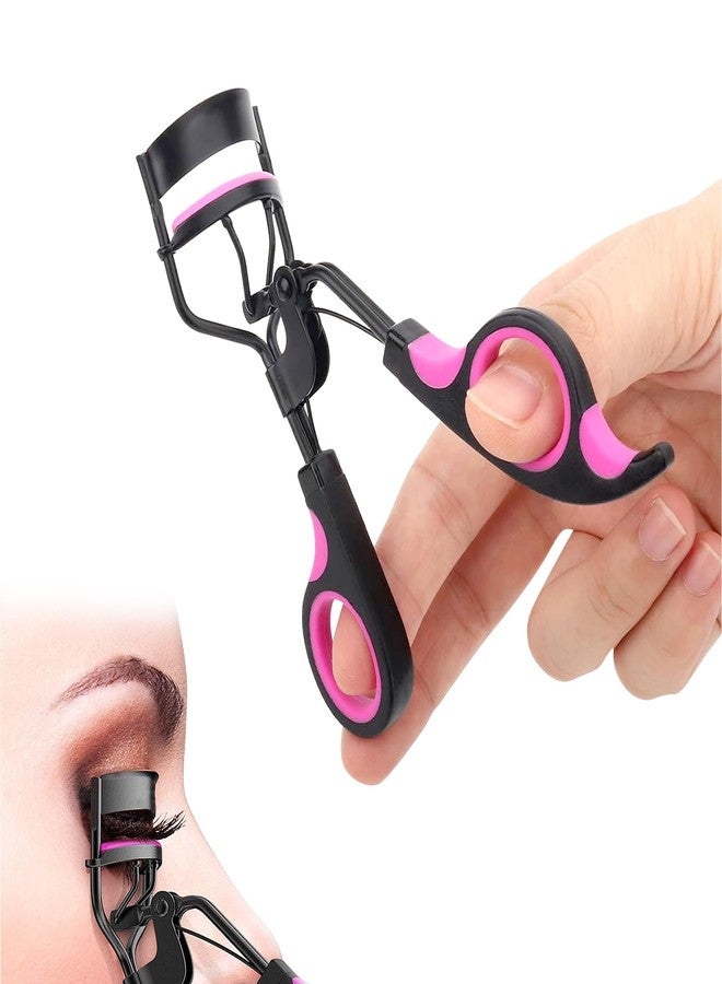 GLUN® Professional Eyelash Curler, Rubber Gripped Stainless Steel Wide Angle Lash Curler, Beauty Makeup Tool Universal Eye Shapes, Painless Fits Get Gorgeous Eyelashes in Seconds - Image 2