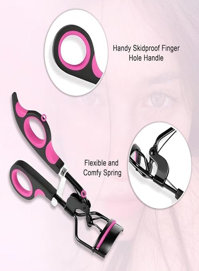 GLUN® Professional Eyelash Curler, Rubber Gripped Stainless Steel Wide Angle Lash Curler, Beauty Makeup Tool Universal Eye Shapes, Painless Fits Get Gorgeous Eyelashes in Seconds - Image 4