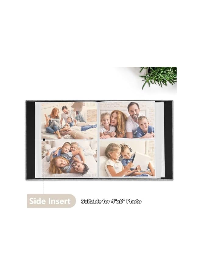 The Bros Photo Album 4x6 200 Pockets Photo Albums with Linen Cover Picture Albums for Family, Wedding, Baby, Photo Book Holds Vertical Pictures (Grey) - Image 4
