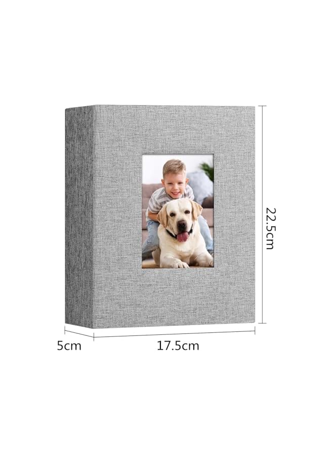The Bros Photo Album 4x6 200 Pockets Photo Albums with Linen Cover Picture Albums for Family, Wedding, Baby, Photo Book Holds Vertical Pictures (Grey) - Image 2