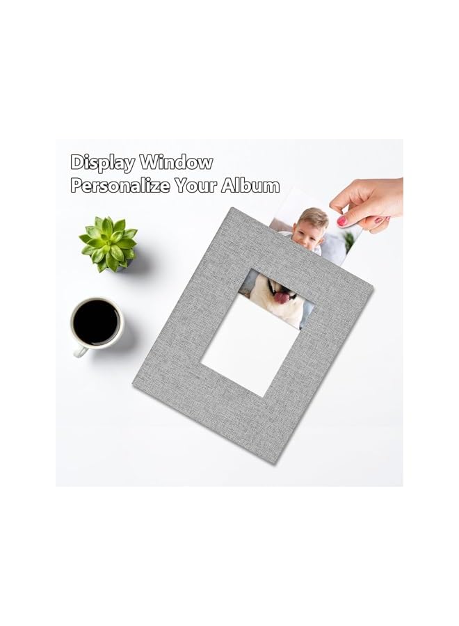 The Bros Photo Album 4x6 200 Pockets Photo Albums with Linen Cover Picture Albums for Family, Wedding, Baby, Photo Book Holds Vertical Pictures (Grey) - Image 3