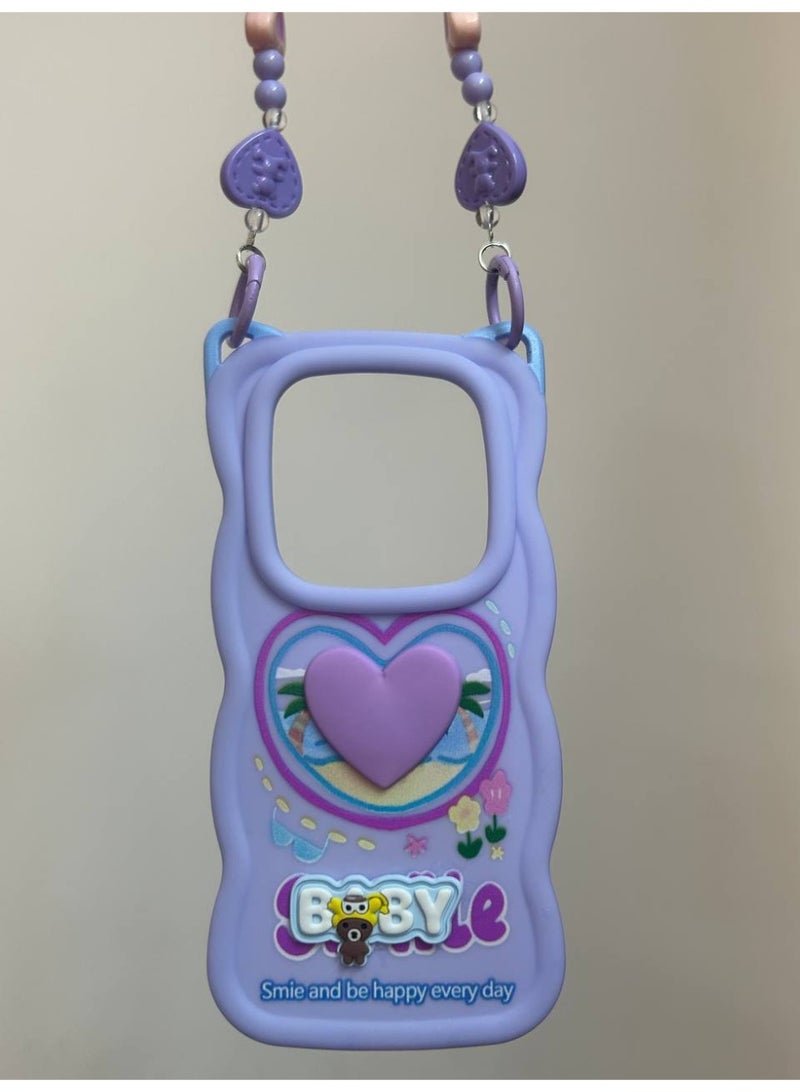 جراب خلفي بتصميم كرتوني جديد علي شكل قلب وعليه كلمه BABY متوافق مع هاتف شاومي نوت 14 برو - Image 1