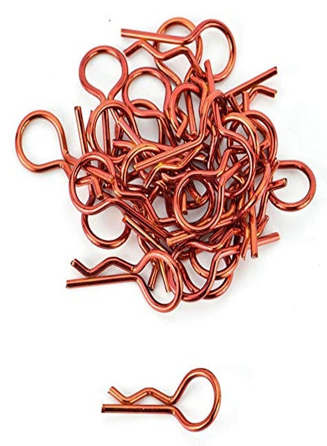 Apex RC Products Orange 1/10 Large Bent RC Anodized Body Clips - 25pcs #4031OR - Image 1